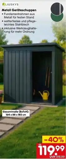 Netto Marken-Discount JUSKYS Metall Geräteschuppen Angebot