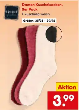 Netto Marken-Discount Damen Kuschelsocken, 3er Pack Angebot