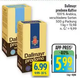 diska Dallmayr prodomo Kaffee Angebot
