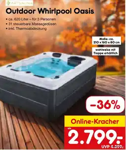 Netto Marken-Discount ARTSAUNA Outdoor Whirlpool Oasis Angebot