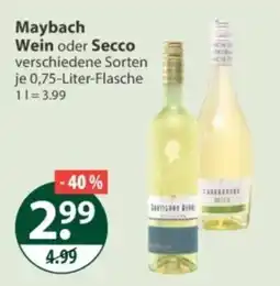 V Markt Maybach Wein oder Secco Angebot