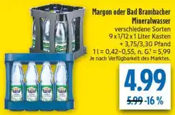 diska Margon oder Bad Brambacher Mineralwasser Angebot