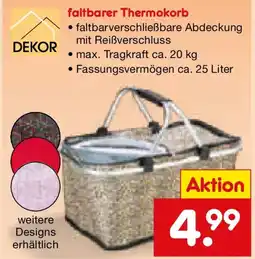 Netto Marken-Discount DEKOR faltbarer Thermokorb Angebot