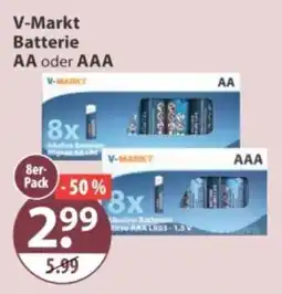V Markt V-Markt Batterie AA oder AAA Angebot