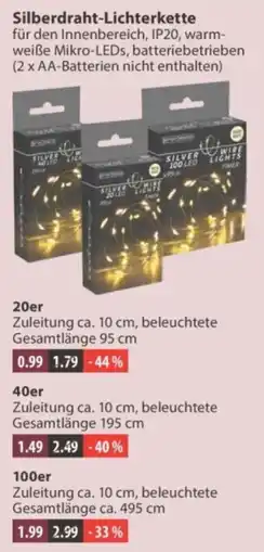 V Markt Silberdraht-Lichterkette Angebot