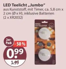 V Markt LED Teelicht „Jumbo“ Angebot