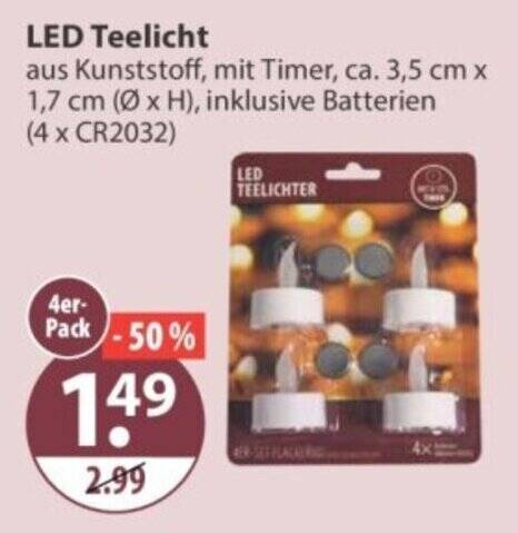 LED Teelichter Angebot bei V Markt