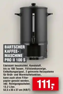 Handelshof BARTSCHER KAFFEEMASCHINE PRO II 100 S Angebot