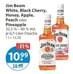 V Markt Jim Beam White, Black Cherry, Honey, Apple, Peach oder Pineapple Angebot