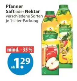 V Markt Pfanner Saft oder Nektar Angebot