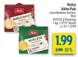 diska Melitta Kaffee Pads Angebot