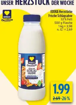 diska EDEKA Herzstücke Frische Schlagsahne Angebot