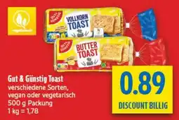 diska Gut & Günstig Toast Angebot