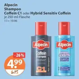 V Markt Alpecin Shampoo Coffein C1 oder Hybrid Sensitiv Coffein Angebot