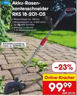 Netto Marken-Discount Akku-Rasenkantenschneider RKS 18-201-05 Angebot