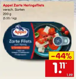 Netto Marken-Discount Appel Zarte Heringsfilets Angebot