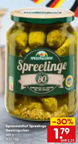 Netto Marken-Discount Spreewaldhof Spreelinge Gewürzgurken Angebot