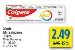 diska Colgate Total Zahncreme Original Angebot