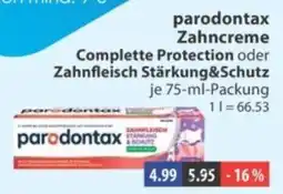 V Markt parodontax Zahncreme Complete Protection oder Zahnfleisch Stärkung&Schutz Angebot
