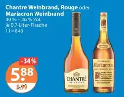 V Markt Chantre Weinbrand, Rouge oder Mariacron Weinbrand Angebot