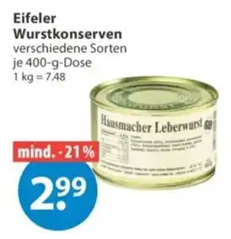 V Markt Eifeler Wurstkonserven Angebot