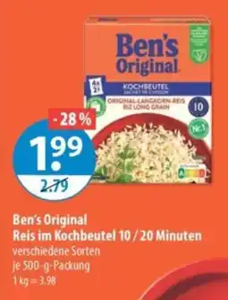 V Markt Ben's Original Reis im Kochbeutel Angebot
