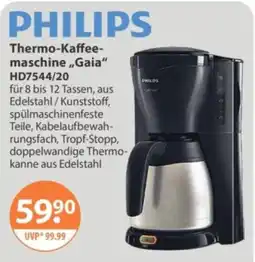 V Markt PHILIPS Thermo-Kaffeemaschine „Gaia“ Angebot