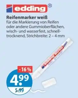 V Markt edding Reifenmarker weiß Angebot