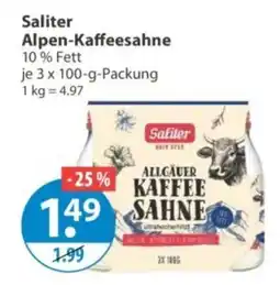 V Markt Saliter Alpen-Kaffeesahne Angebot