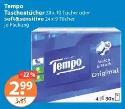 V Markt Tempo Taschentücher Angebot