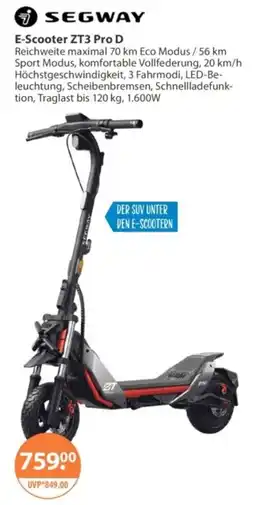 V Markt SEGWAY E-Scooter ZT3 Pro D Angebot