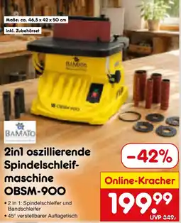 Netto Marken-Discount BAMATO 2in1 oszillierende Spindelschleifmaschine OBSD-900 Angebot