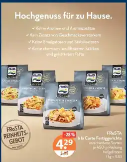 V Markt FRoSTA à la Carte Fertiggerichte Angebot