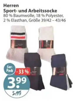 V Markt Herren Sport- und Arbeitssocke Angebot