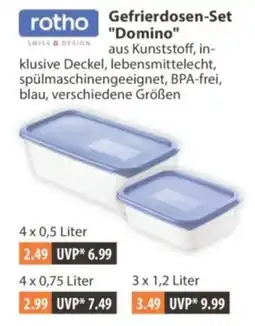 V Markt Gefrierdosen-Set "Domino" rotho Angebot