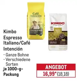 METRO Kimbo Espresso Italiano/Café Intención Angebot