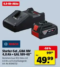 Hagebau BOSCH Starter-Set „GBA 18V 4,0 Ah + GAL 18V-40“ Angebot