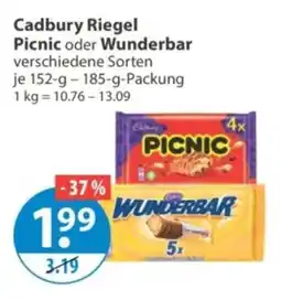 V Markt Cadbury Riegel Picnic oder Wunderbar Angebot