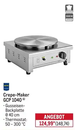METRO Crepe-Maker GCP 1040 Angebot