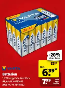 Hagebau VARTA Batterien Angebot
