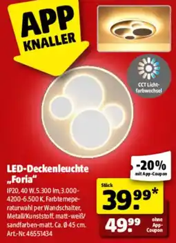 Hagebau LED-Deckenleuchte "Foria" Angebot