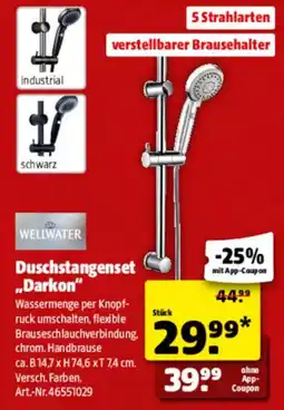 Hagebau Duschstangenset "Darkon" WELLWATER Angebot