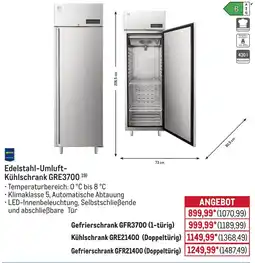 METRO Edelstahl-Umluft-Kühlschrank GRE3700 Angebot