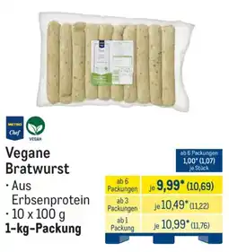 METRO Vegane Bratwurst Angebot