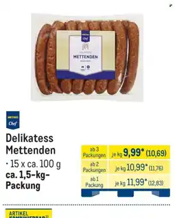 METRO Metro Chef Delikatess Mettenden Angebot