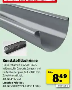 Hagebau Kunststoffdachrinne Laubstop Poly-Net Angebot