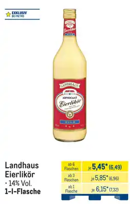 METRO Landhaus Eierlikör Angebot