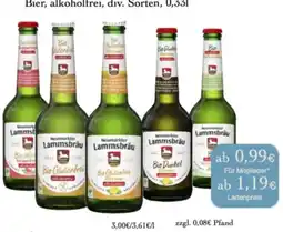 LPG Biomarkt Neumarkter Lammsbräu Bier, alkoholfrei, div. Sorten Angebot