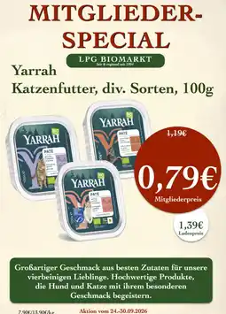 LPG Biomarkt Yarrah Katzenfutter Angebot