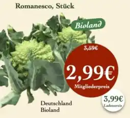 LPG Biomarkt Romanesco, Stück Bioland Angebot